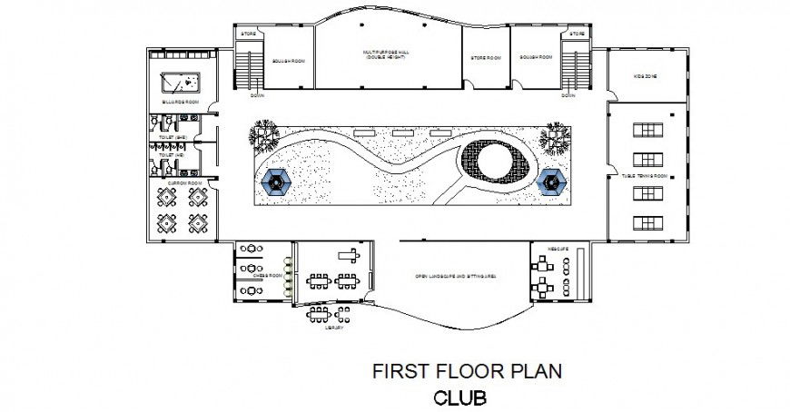 Club house first floor plan
