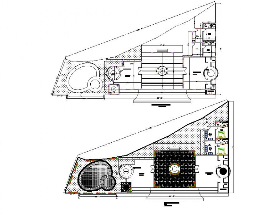 Club house planning autocad file