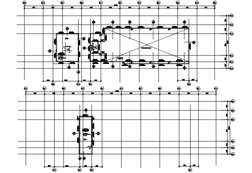 Club house slab layout plan and roof structure cad drawing details dwg file