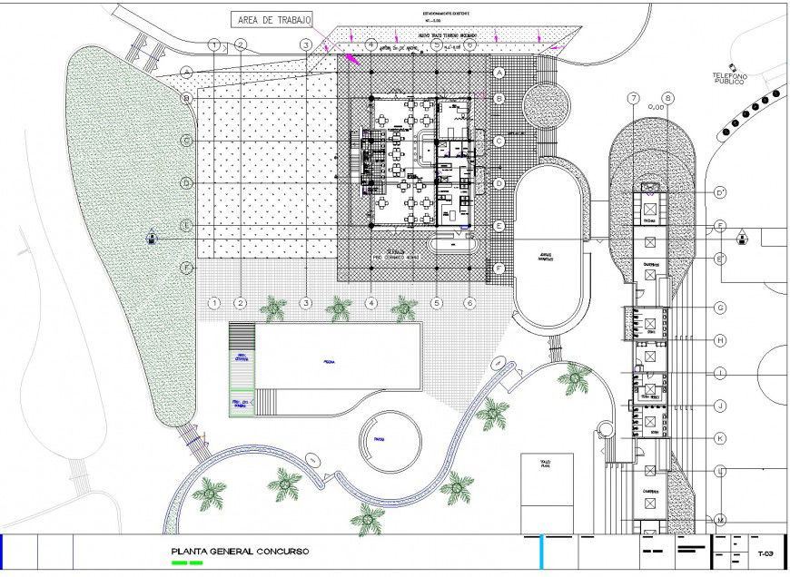Club house stage1 architecture design detail dwg file
