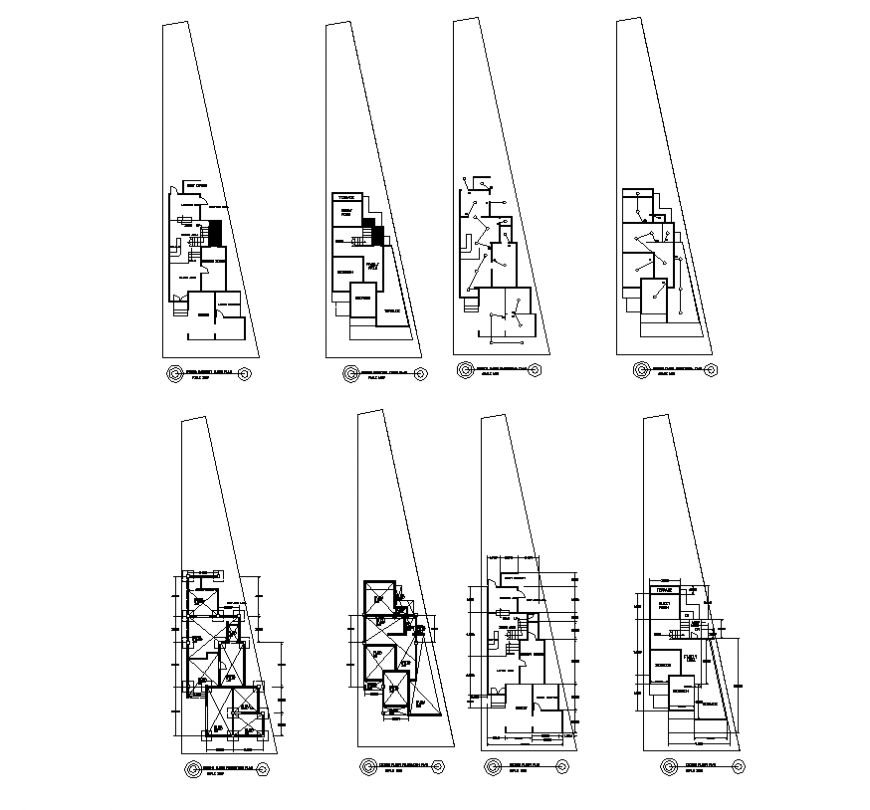 Co-operate building detail plan 2d view dwg file