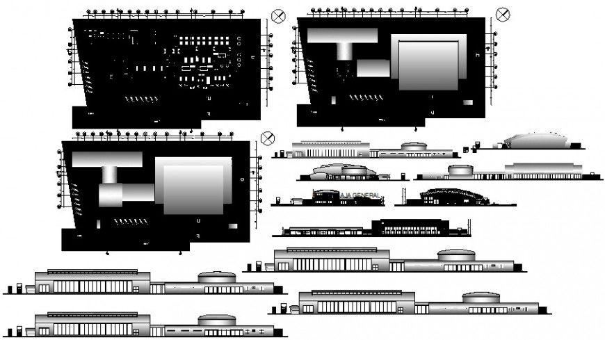 Co-operative building details work plan 2d view autocad file