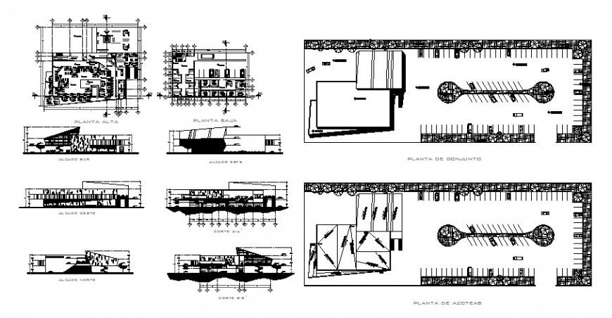 Co-operative Building plan, elevation and section detail 2d view CAD structural block layout autocad file