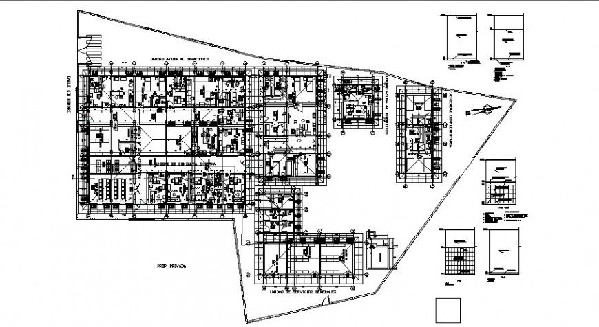Co-operative building plan detail 2d view layout file in autocad format