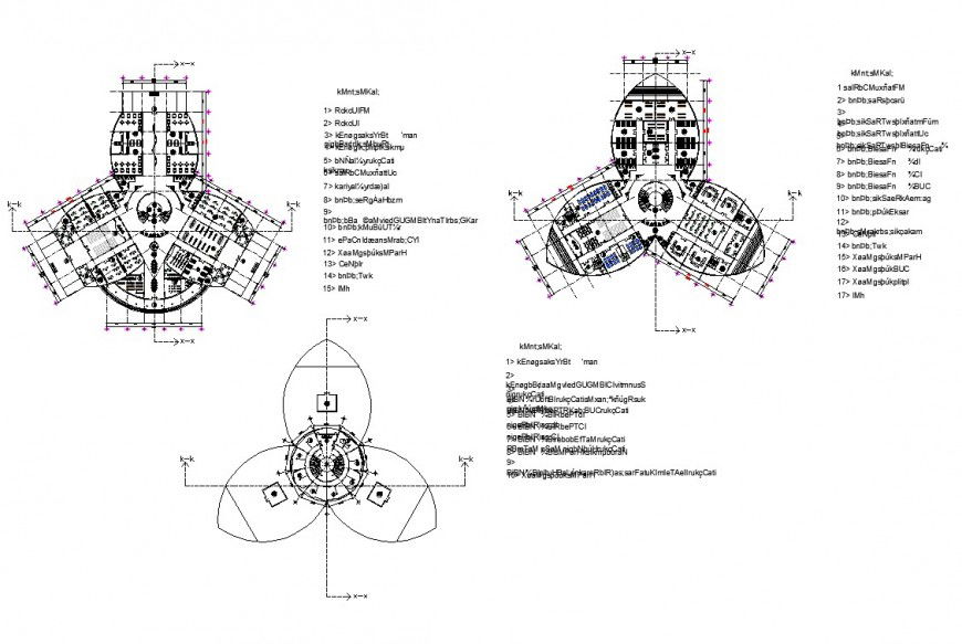 Co-operative building structure detail 2d view CAD constructive block layout dwg file