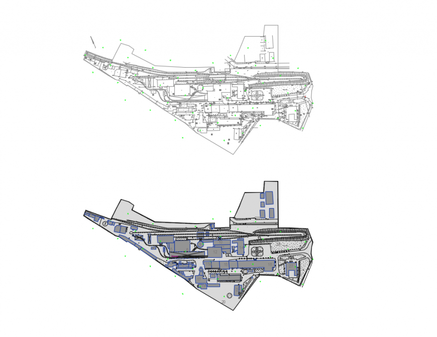 Coal mine industry 3d and 2d architecture layout plan details dwg file