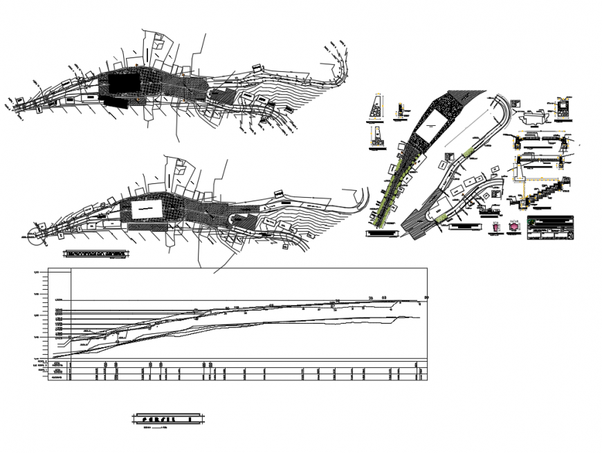 Cobblestone Garden Pedestrian CAD Drawing DWG File