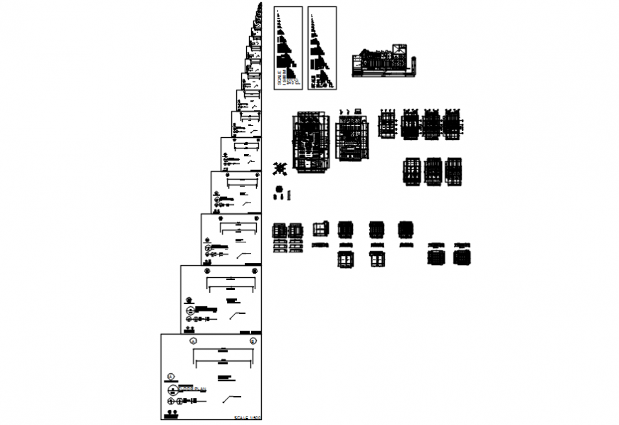 Coco palm resort plan and elevation in AutoCAD file