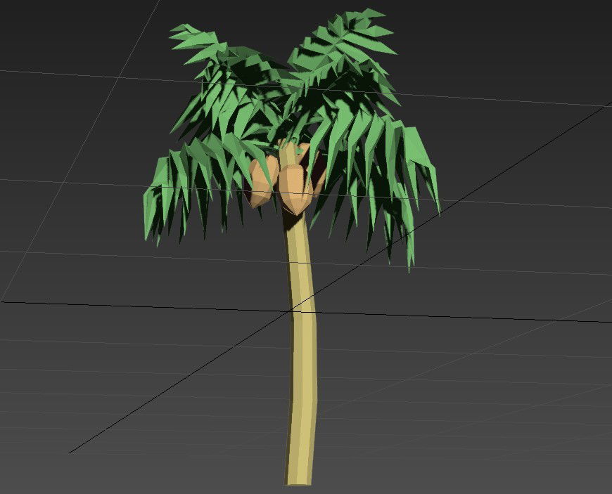 Coconut tree detail 3d model CAD block layout 3d max file