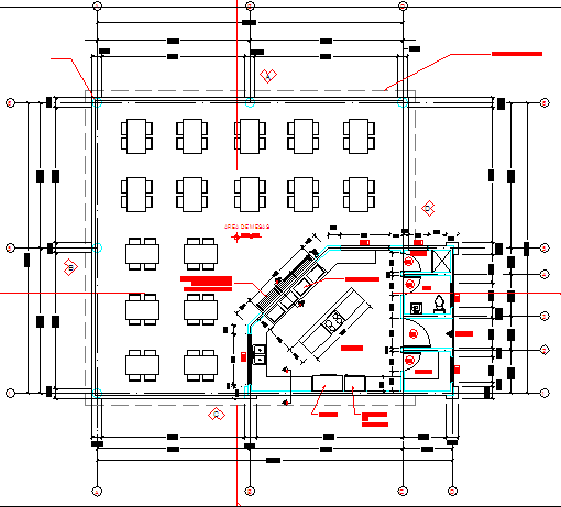 coffee restaurant dwg file