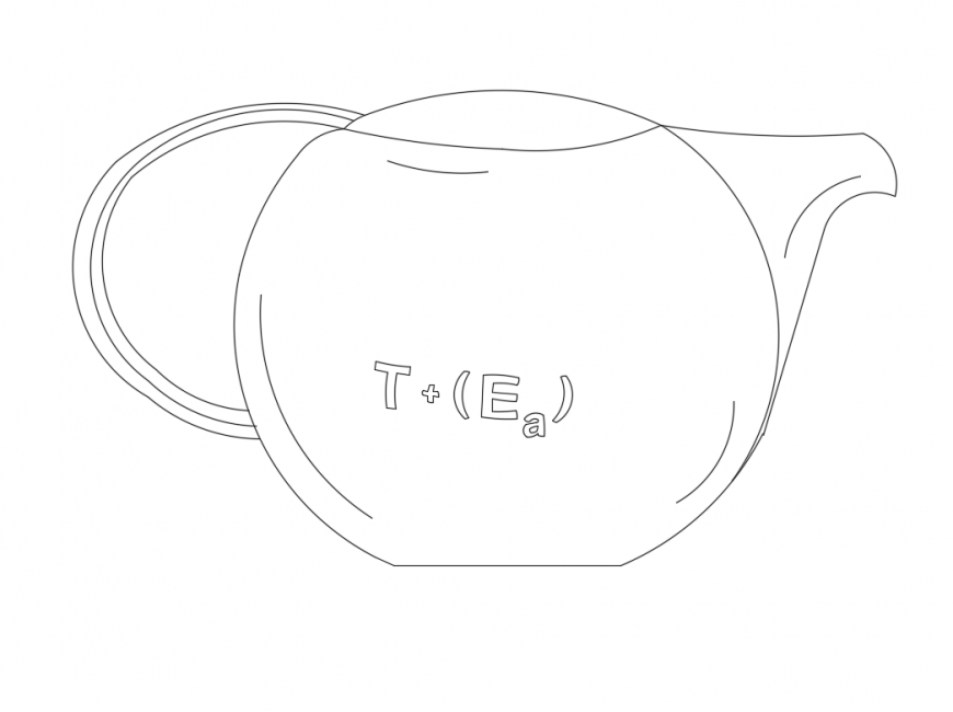 Coffee maker cattle side elevation cad block details dwg file