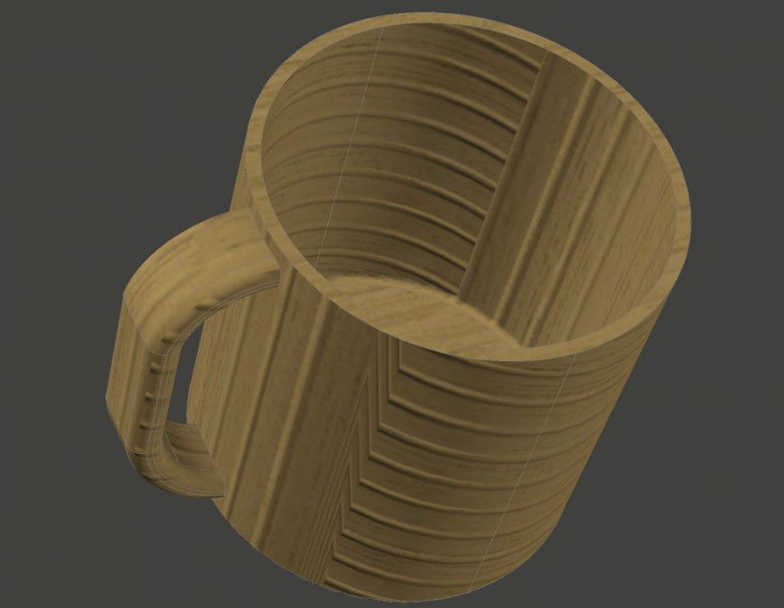 Coffee mug 3 D modal layout file