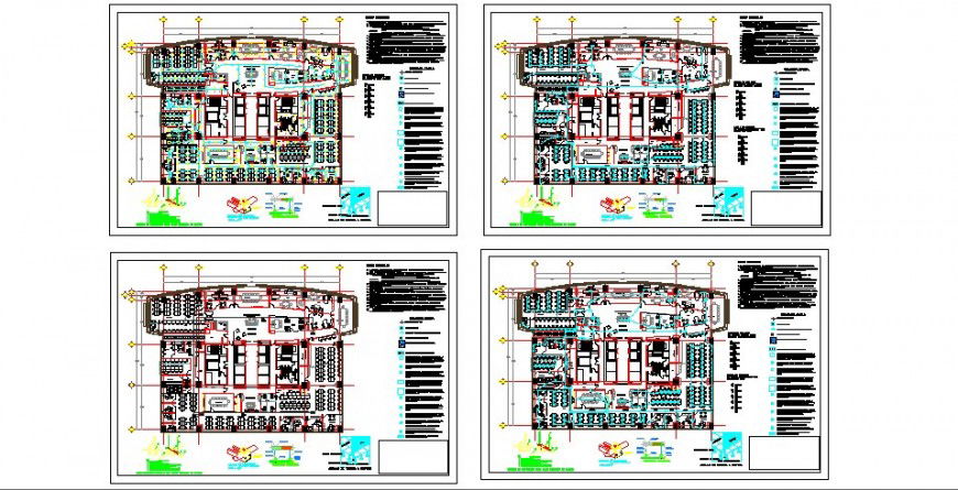 Coffee processing plant office distribution and plant details dwg file