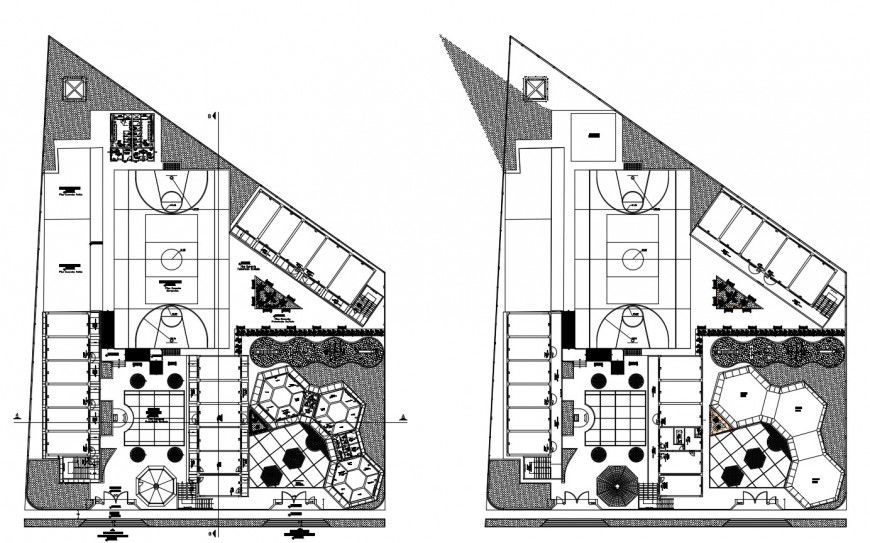College building architecture layout plan cad drawing details dwg file