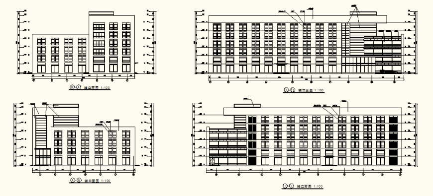 College building detail elevation and plan layout file
