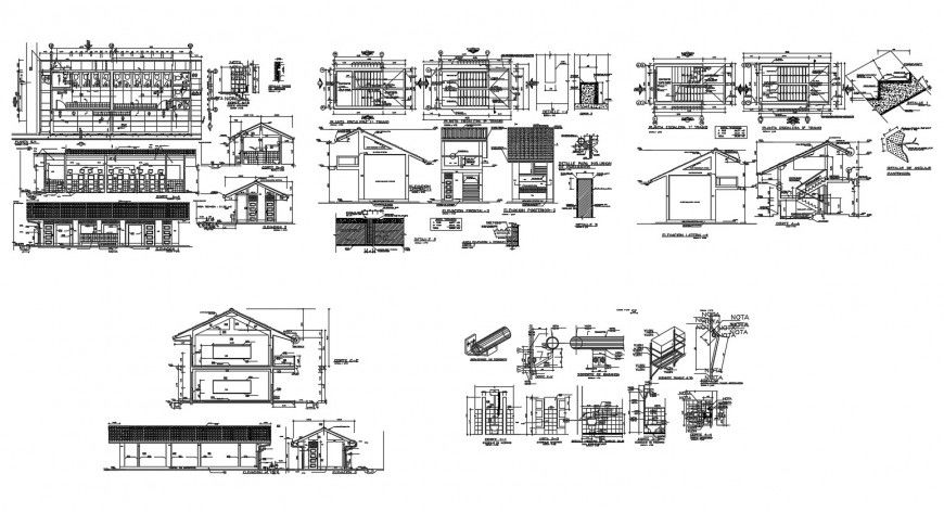 College building detailed architecture project dwg file