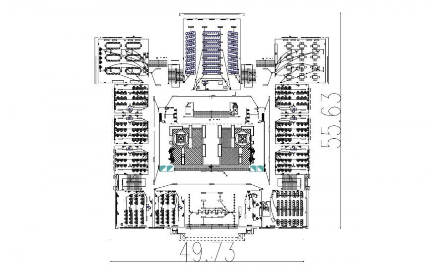 College building electrical installation layout plan 2d view dwg file