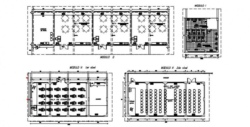 College building units drawings 2d view floor plan dwg file