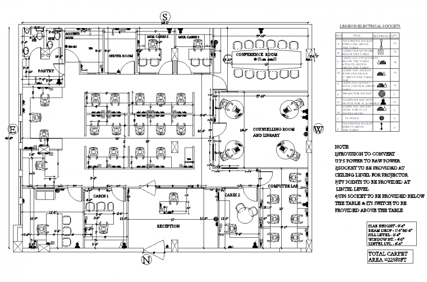 College commercial building planning detail dwg file