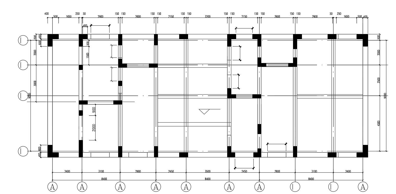 column Layout Plan AutoCAD File