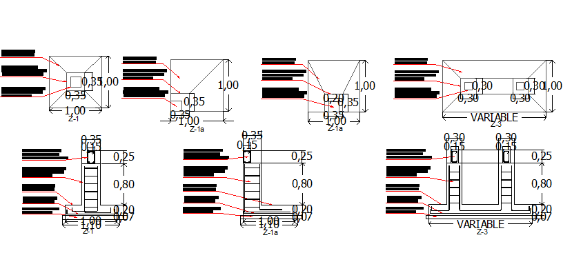 column Structure Detail in DWG file