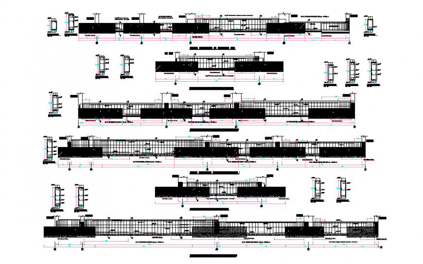 Column & Beam Steel Bar Detail in this DWG file