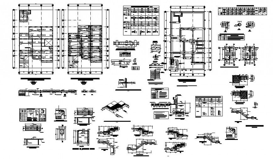 Column and beam connections drawings 2d view autocad file