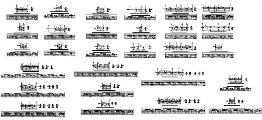 Column and Beam Construction Layout 2D View AutoCAD Design File