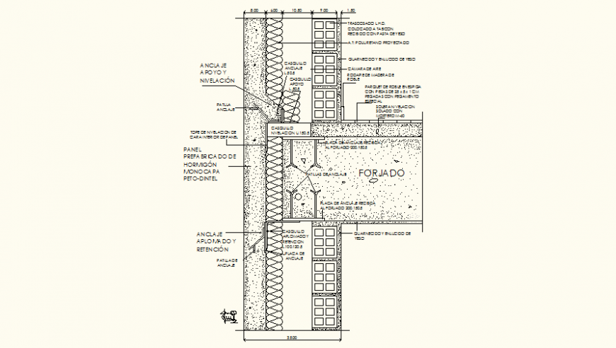 Column and beam detail structure layout file