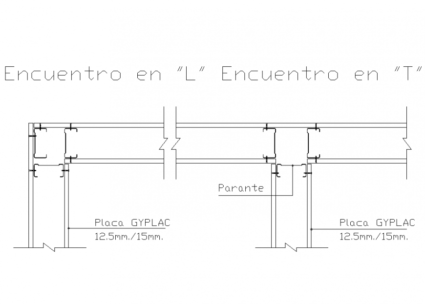 Column and beam joint section detail dwg file