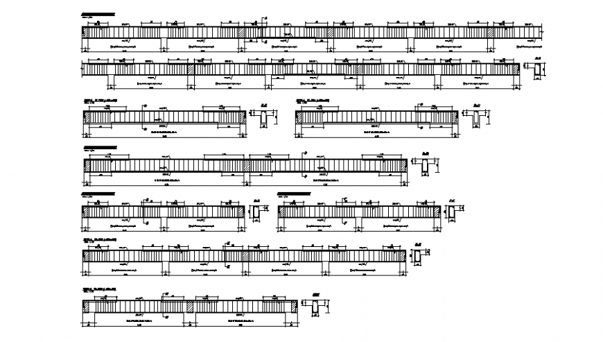 Column and beam structure drawing in dwg file.
