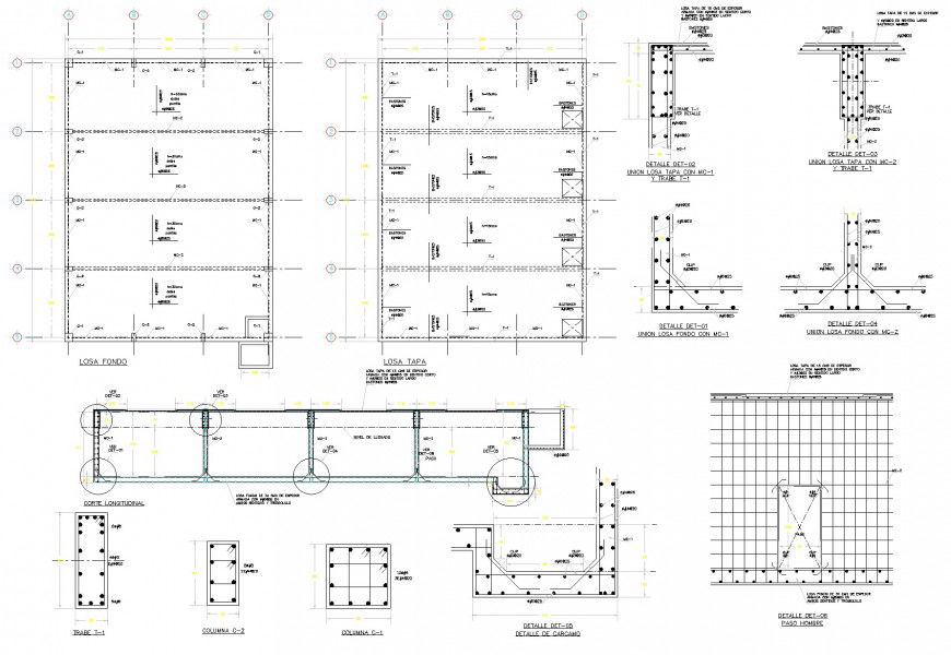 Column and foundation plan autocad file
