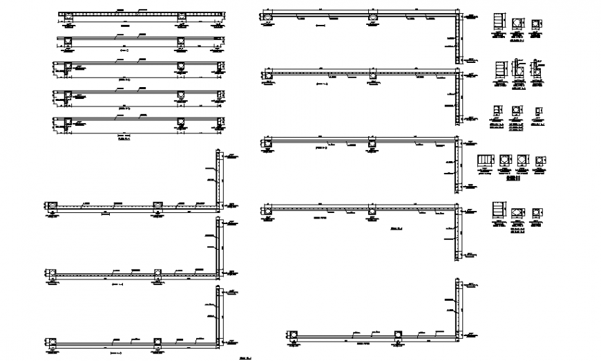 Column and slab section plan layout file