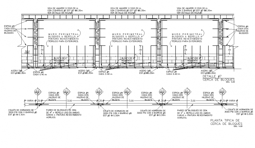 Column and slab structural plan detail elevation autocad file