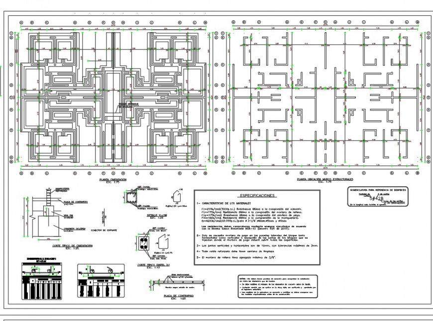 Column and specification detail