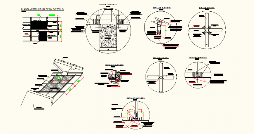 Column beam detail plan and elevation structure layout file