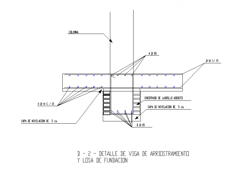 Column construction detail CAD structure 2d view layout file in autocad file