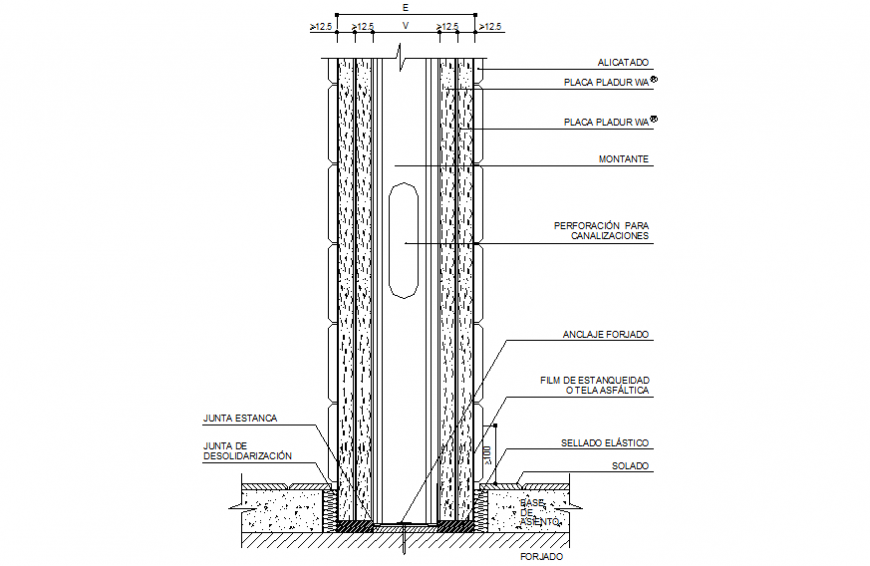 Column footing and tiling detail structural drawing in dwg file