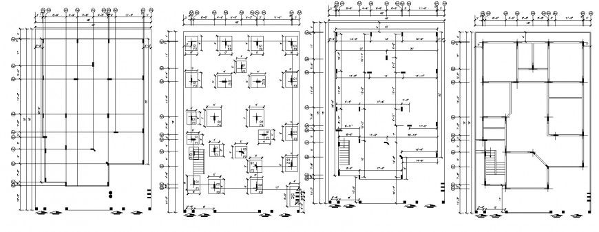 Column foundation drawing in dwg file.