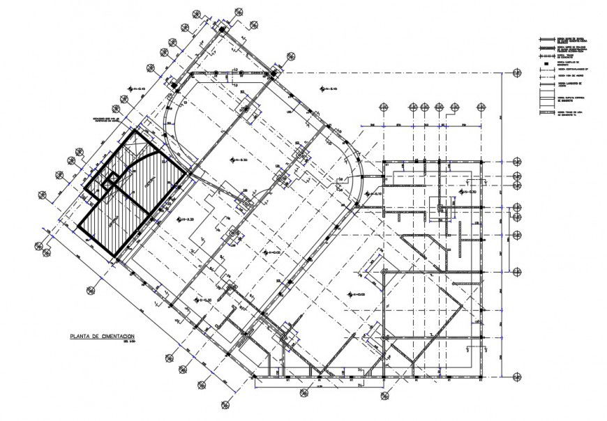 Column installation plan detail of building 2d view CAD construction block autocad file