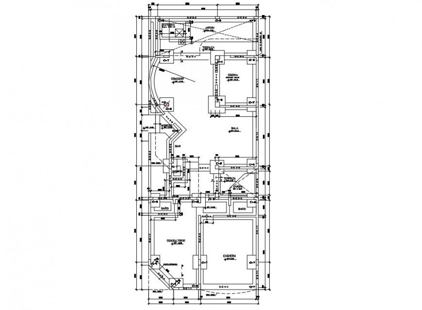 Column installation plan drawing details 2d view autocad software file