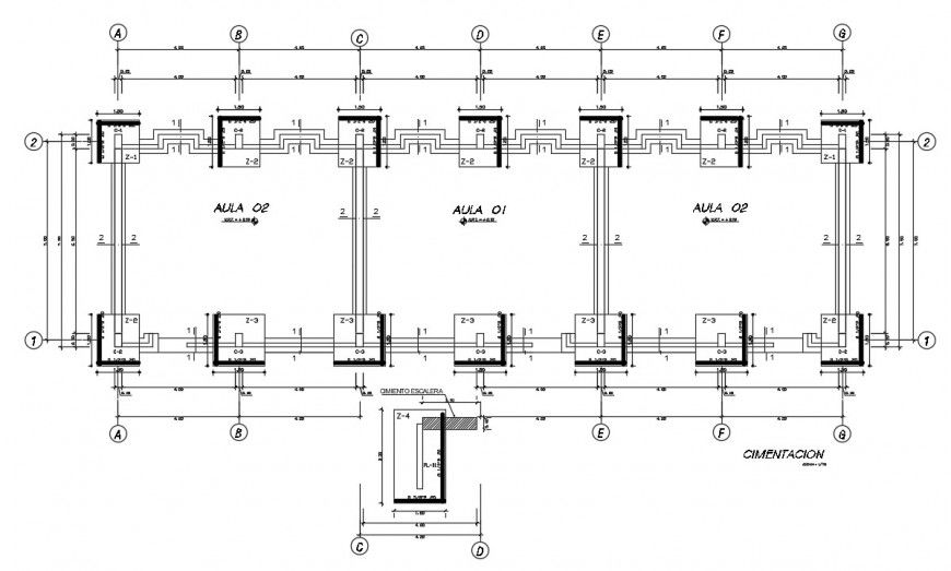 Column installation structure installation plan dwg autocad file