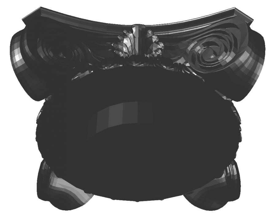 Column Pedestal 3D CAD Model for Architectural Design