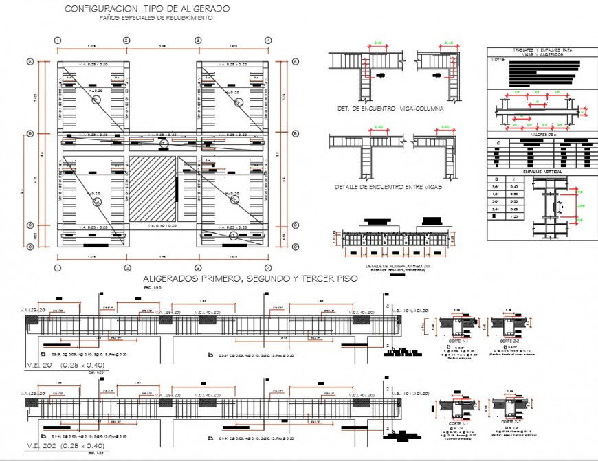 Column sand beam design plan layout file