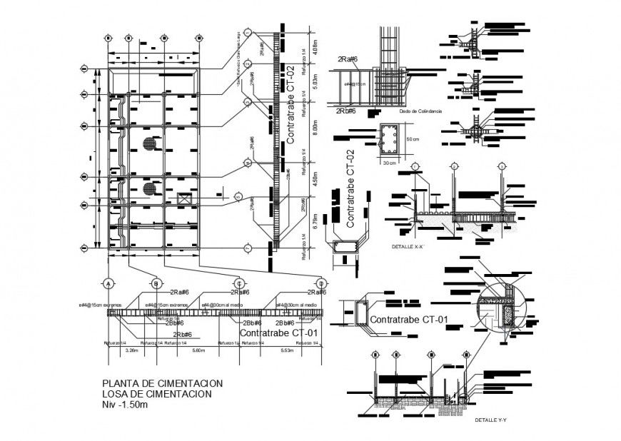 Column structural block detail 2d view layout file in autocad format