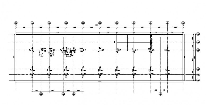 Column structure detail plan 2d view CAD constructive unit autocad file