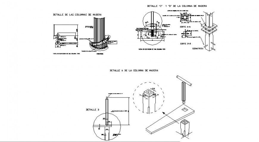 Column structure drawings detail 2d view autocad software file