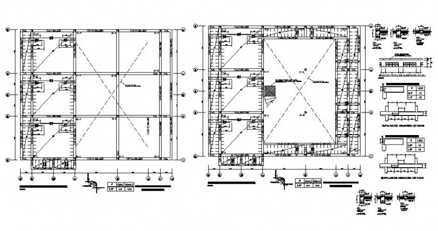 Column to beam connections details in autocad
