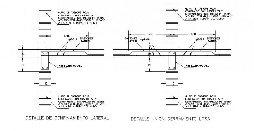 Column to beam joints detail drawing in autocad software