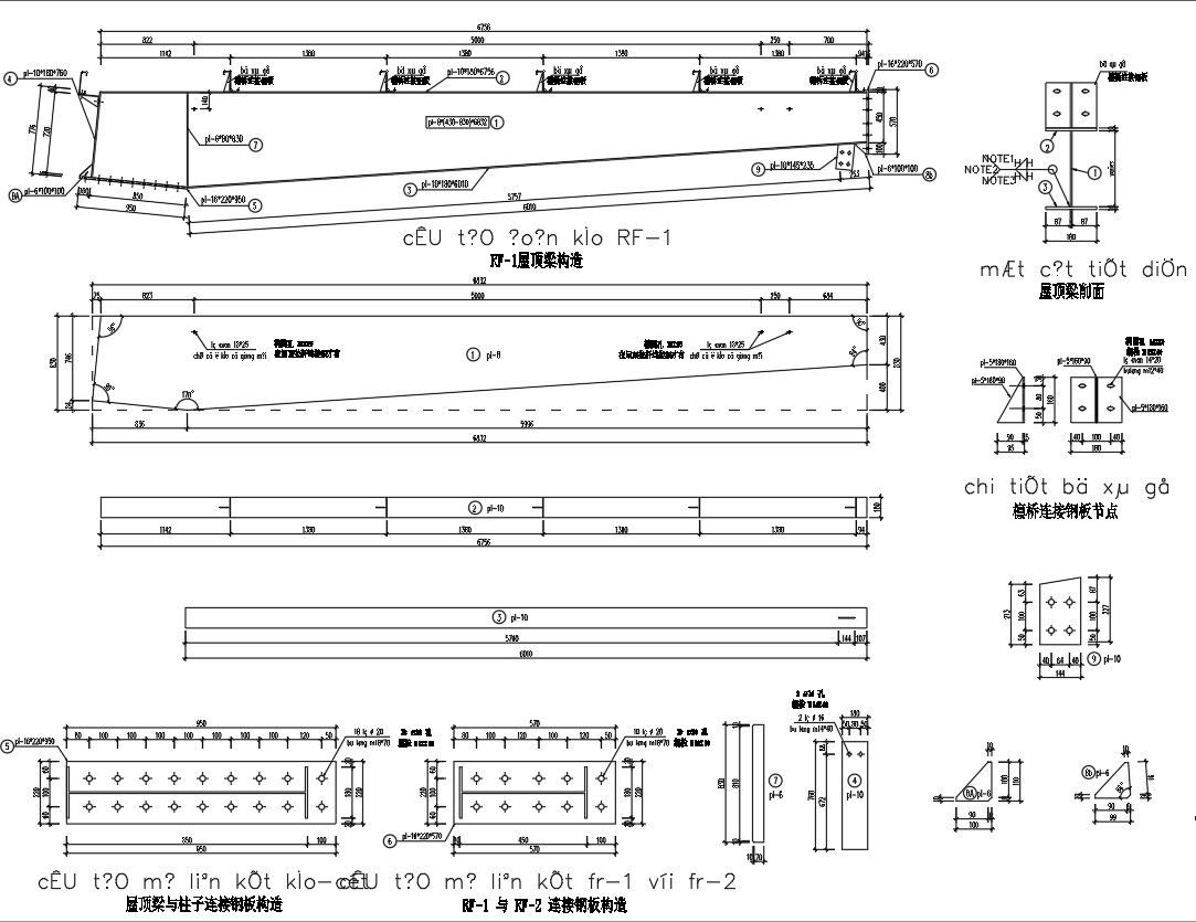 column structure details in AutoCAD, dwg file.